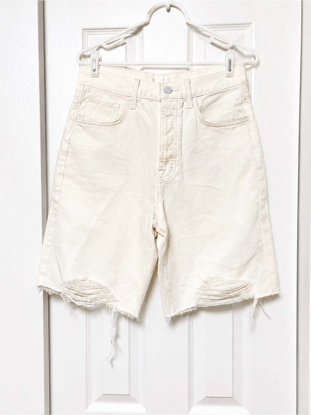 NWT 7 For All Mankind Easy James Bermuda Denim Shorts Size 27